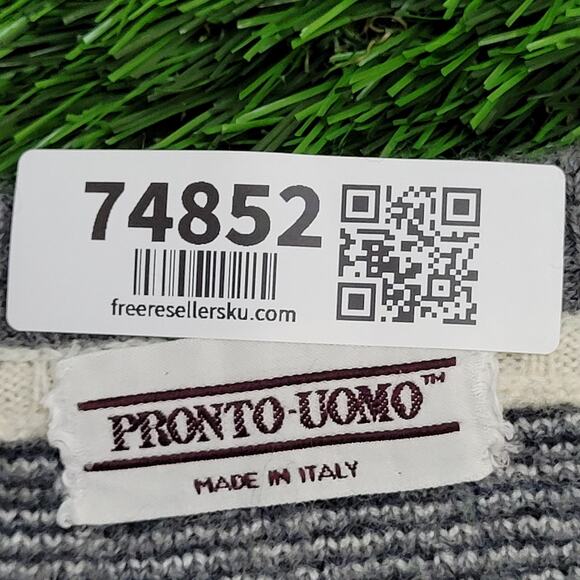 Vintage Pronto-Uono Sweater Womens XL 23x23 Diamond Argyle - Picture 8 of 11